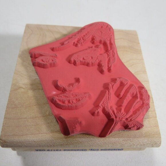 "That Look" Woman & Tulip Flower Rubber Stamp Wood Block Stampabilities - Picture 3 of 8